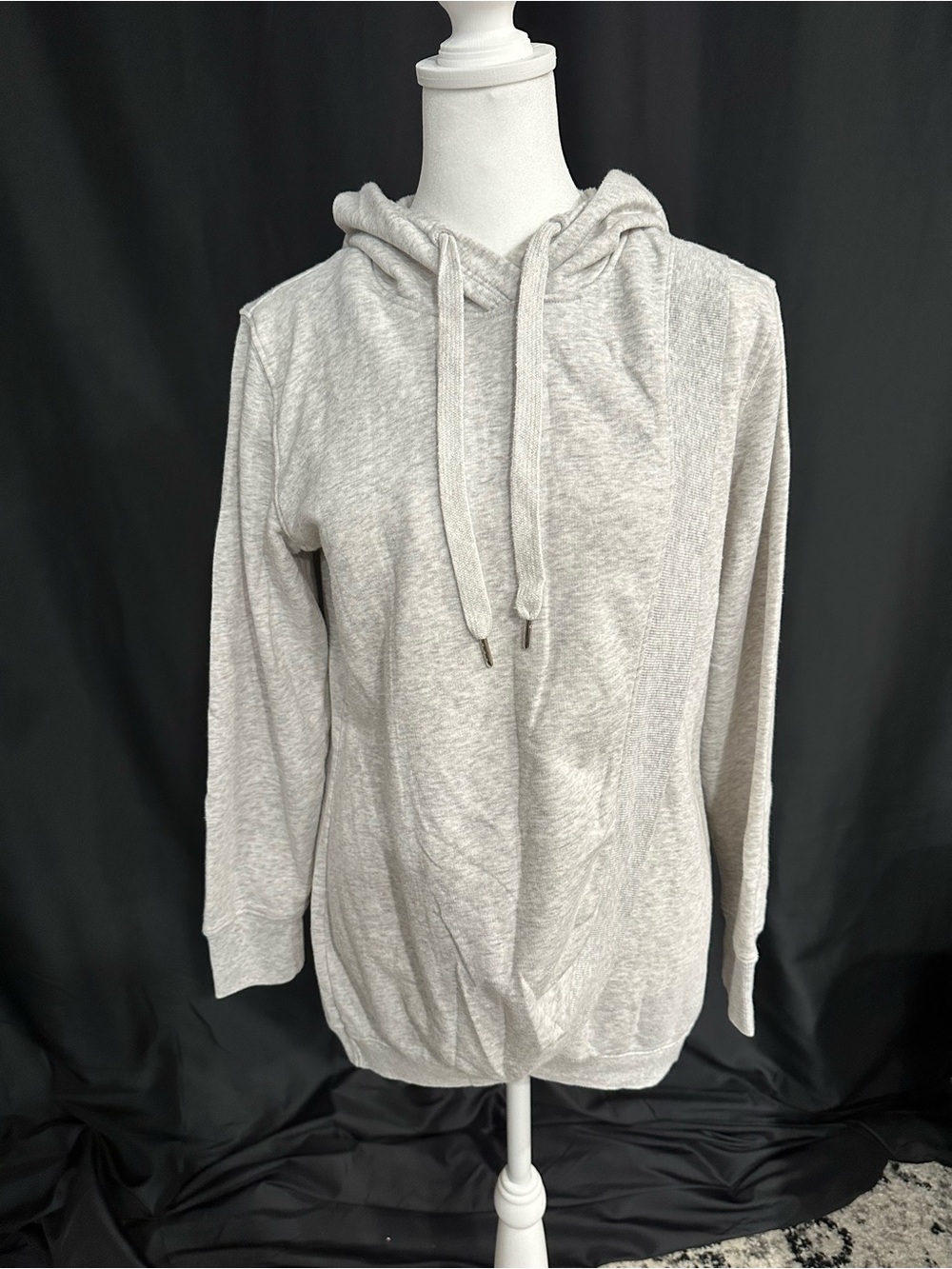Old Navy maternity Heathered Light Gray Hoodie Sweater